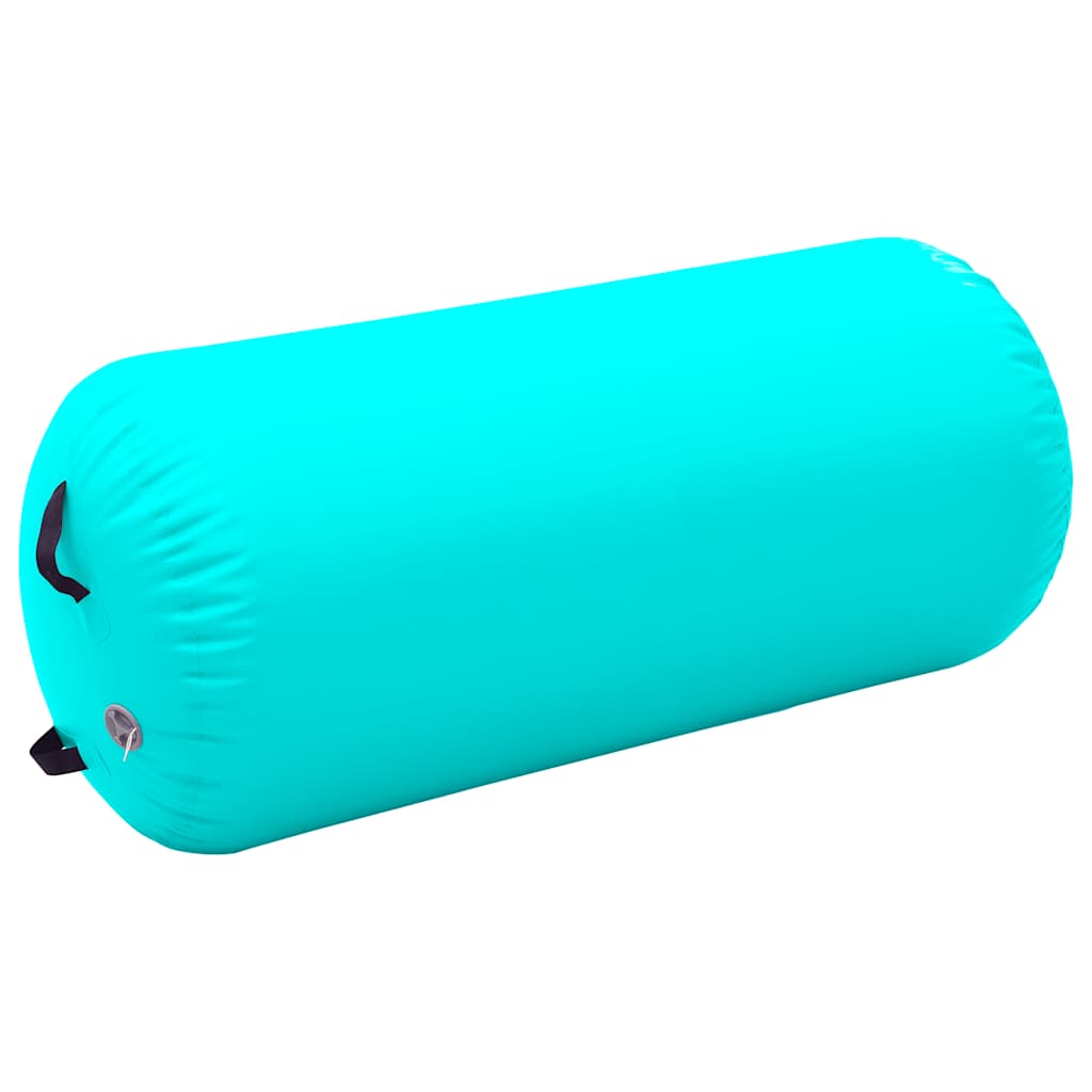 oppustelig gymnastikrulle med pumpe 120x75 cm PVC grøn