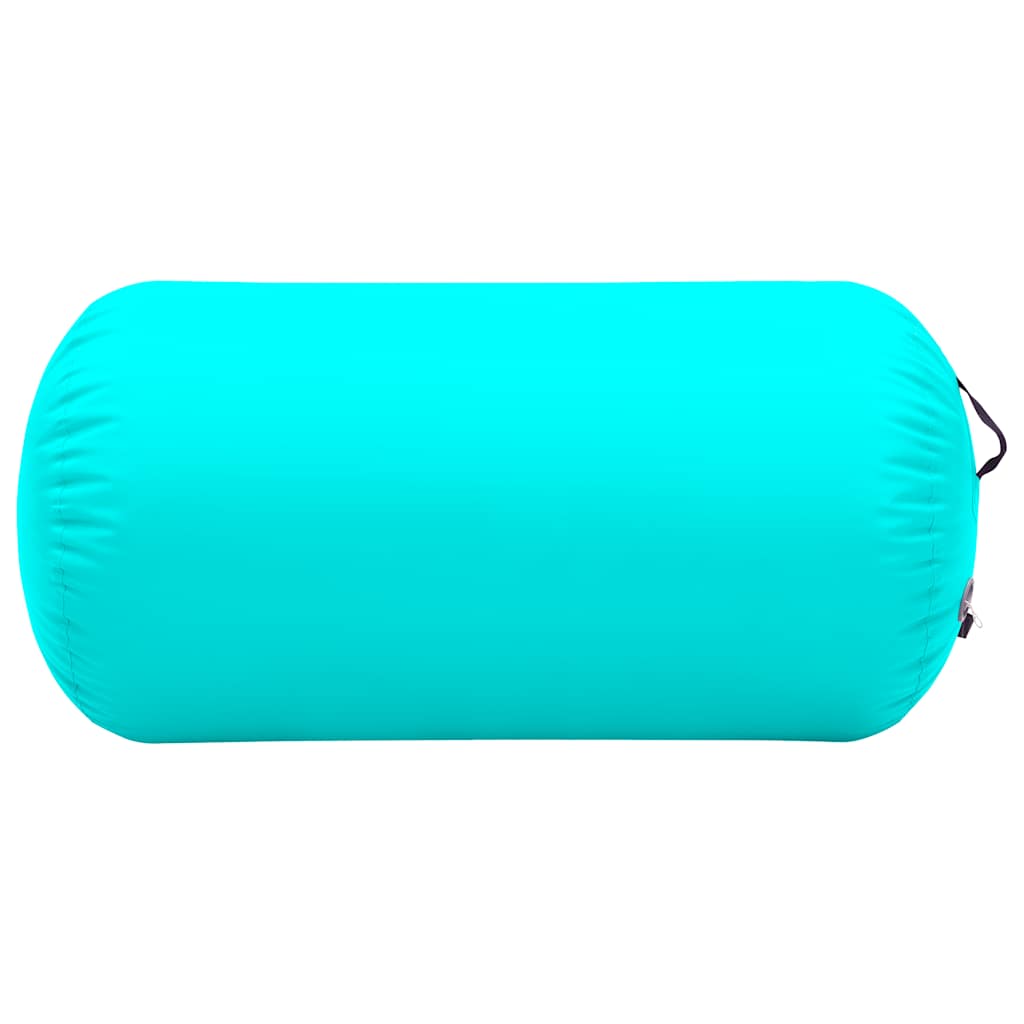 oppustelig gymnastikrulle med pumpe 120x75 cm PVC grøn