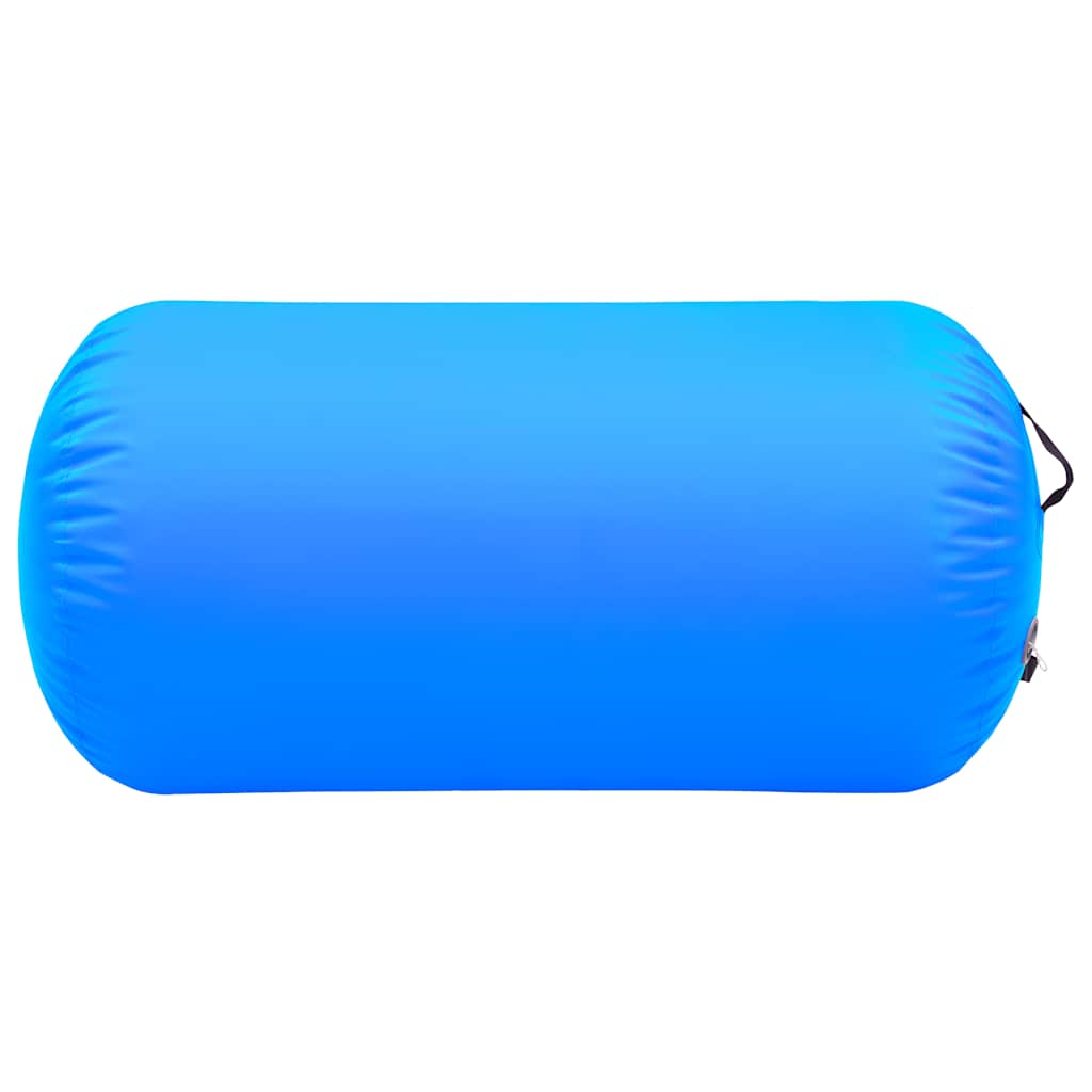 oppustelig gymnastikrulle med pumpe 120x75 cm PVC blå
