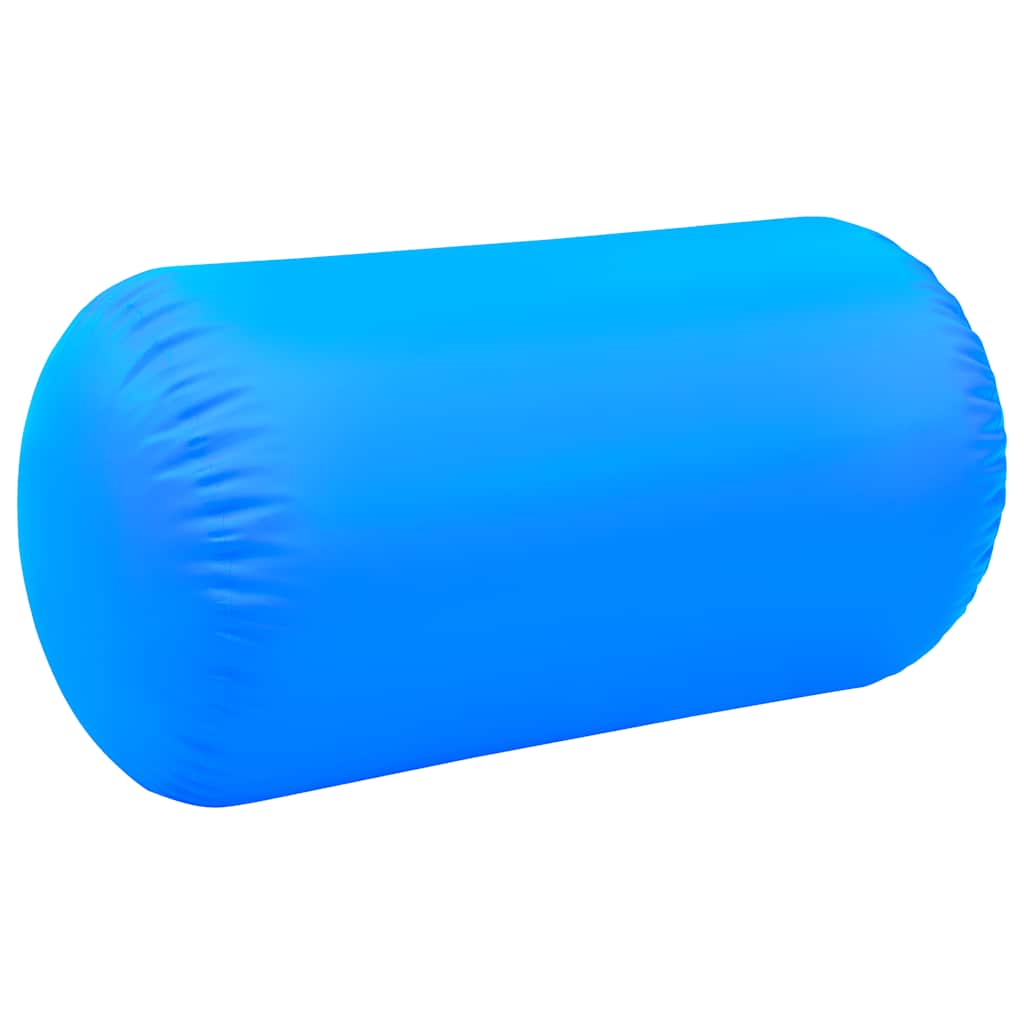 oppustelig gymnastikrulle med pumpe 120x75 cm PVC blå