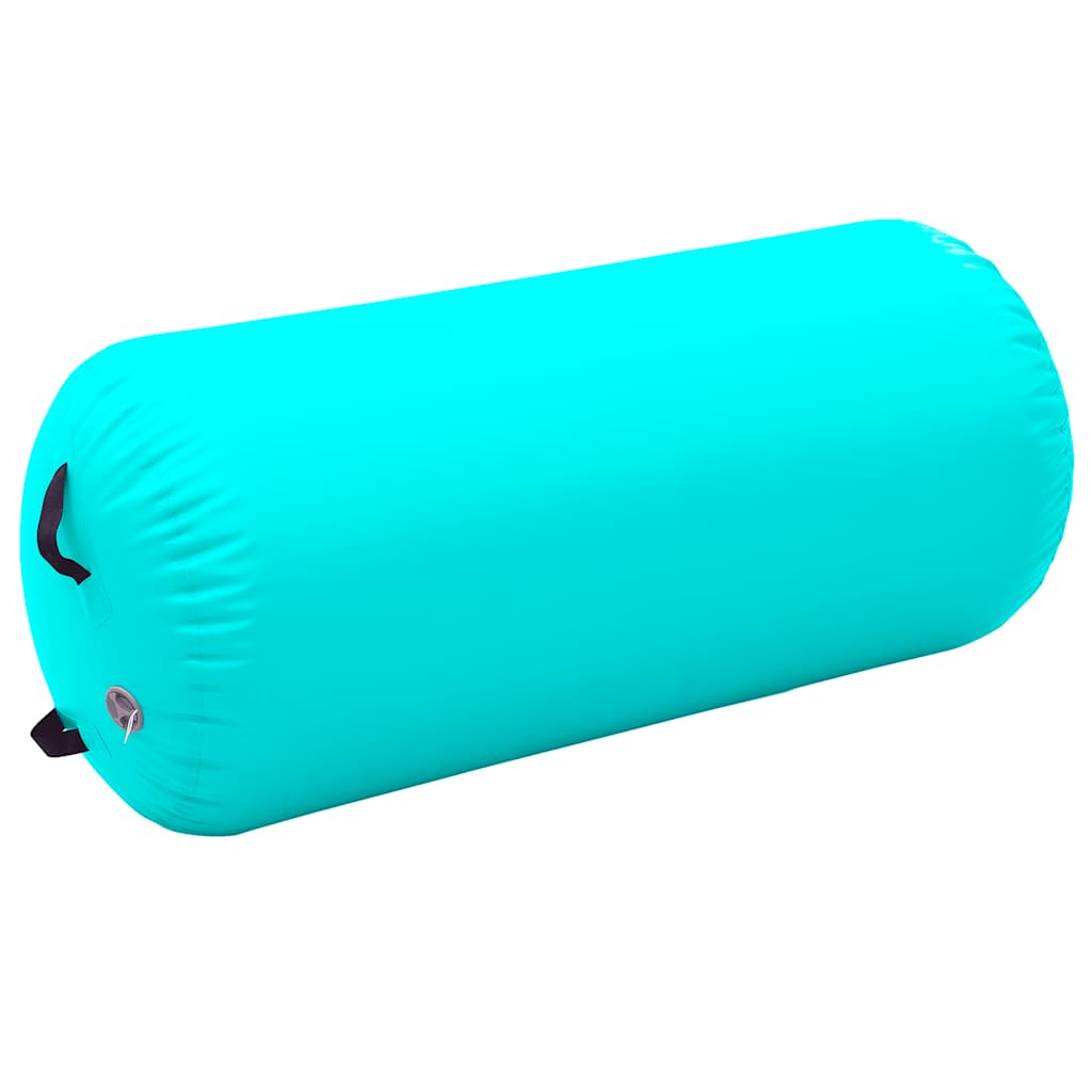 oppustelig gymnastikrulle med pumpe 120x90 cm PVC grøn