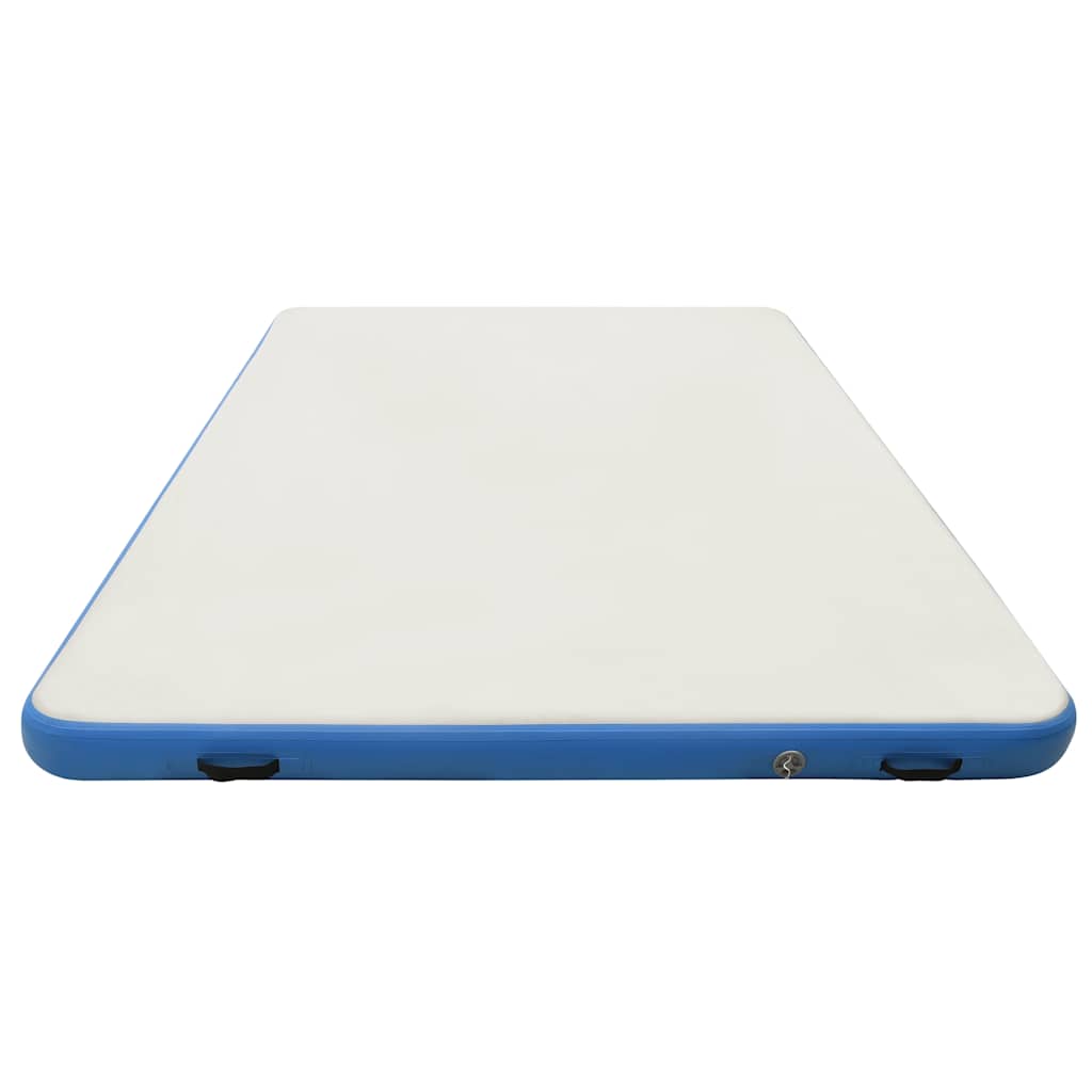 oppustelig platform 300x150x15 cm blå og hvid