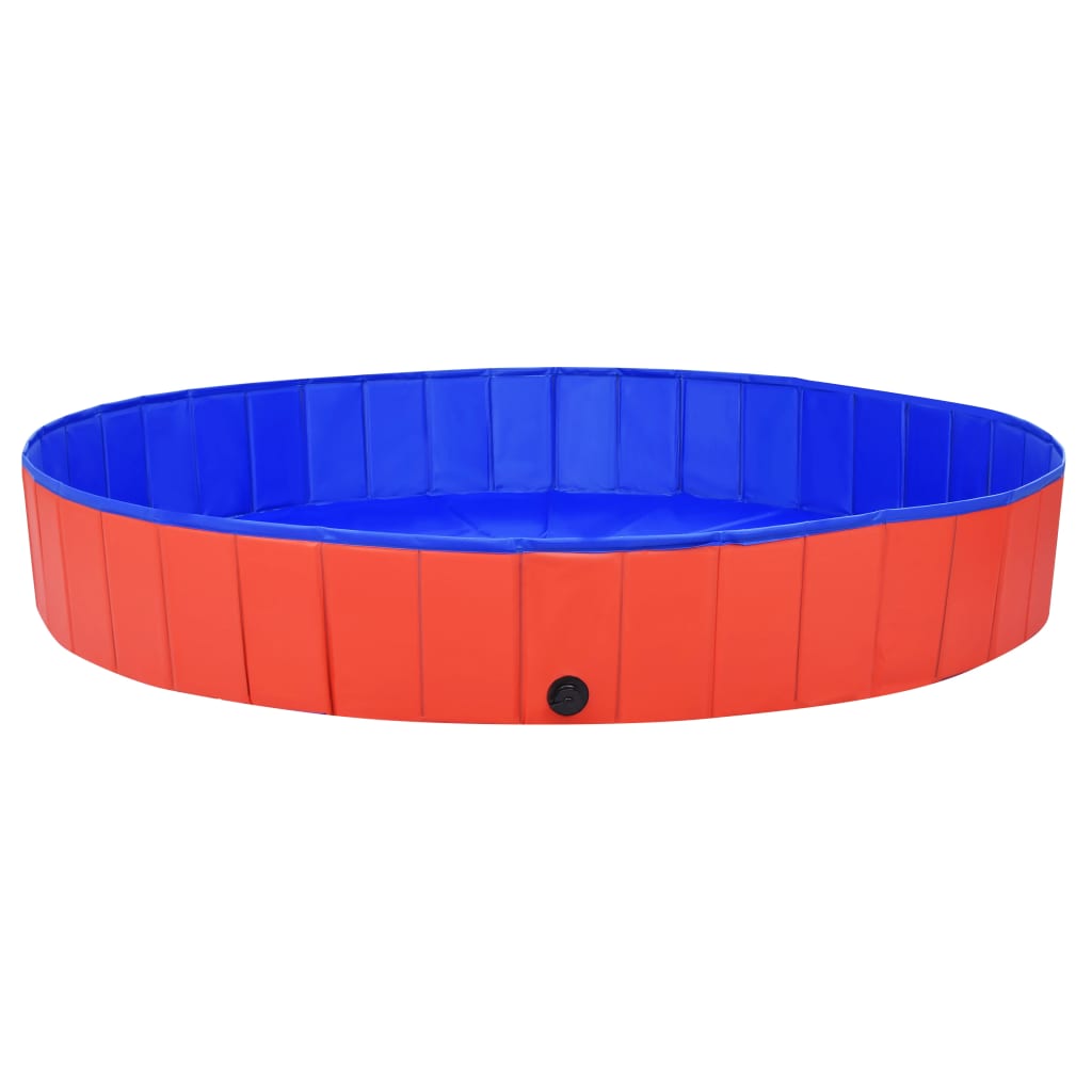 foldbart hundebassin 200x30 cm PVC rød