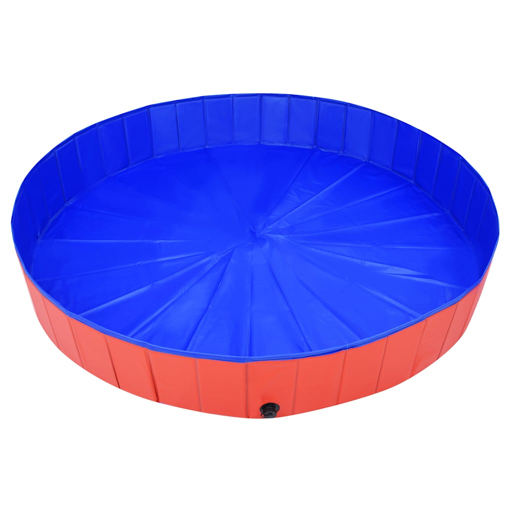 foldbart hundebassin 200x30 cm PVC rød