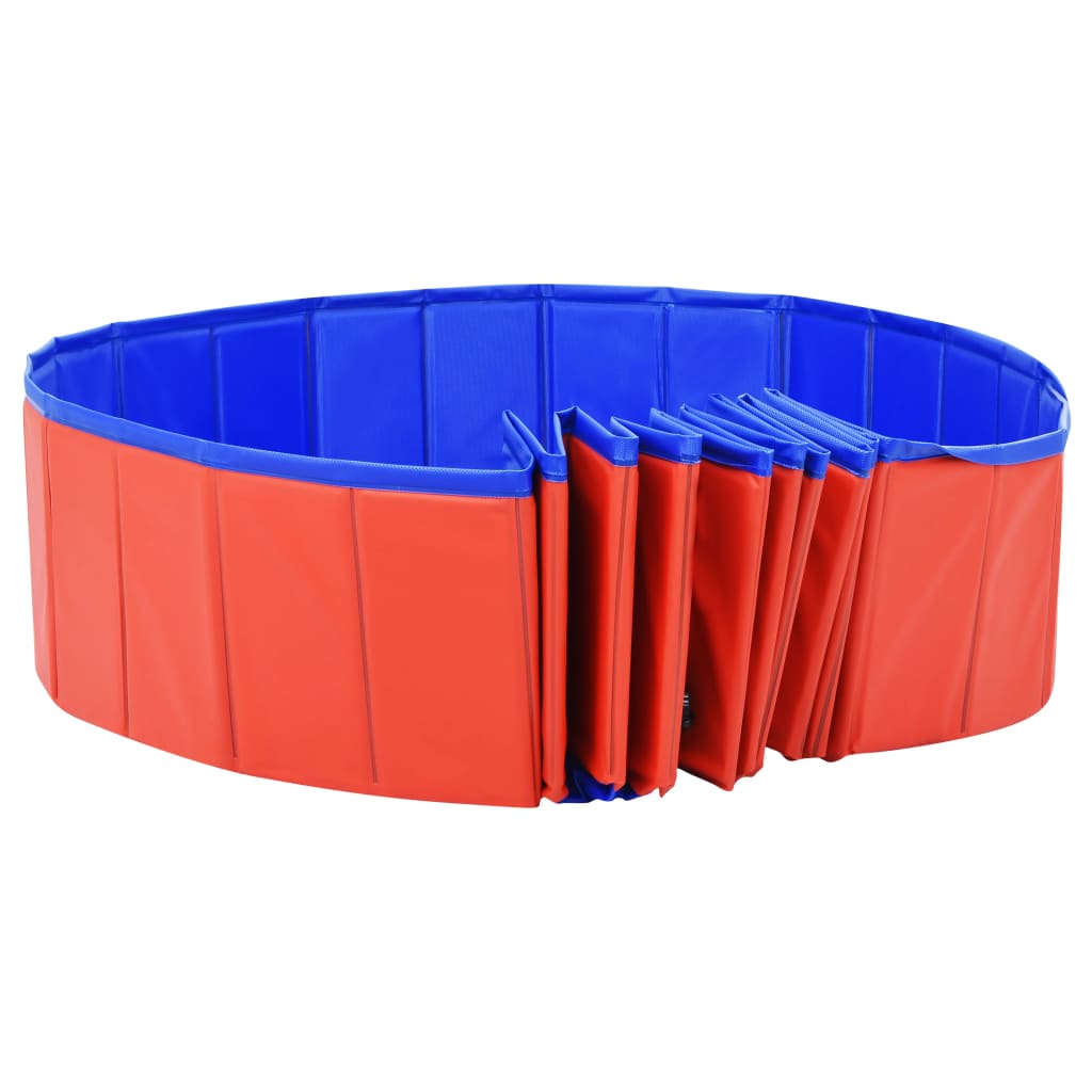 foldbart hundebassin 300x40 cm PVC rød