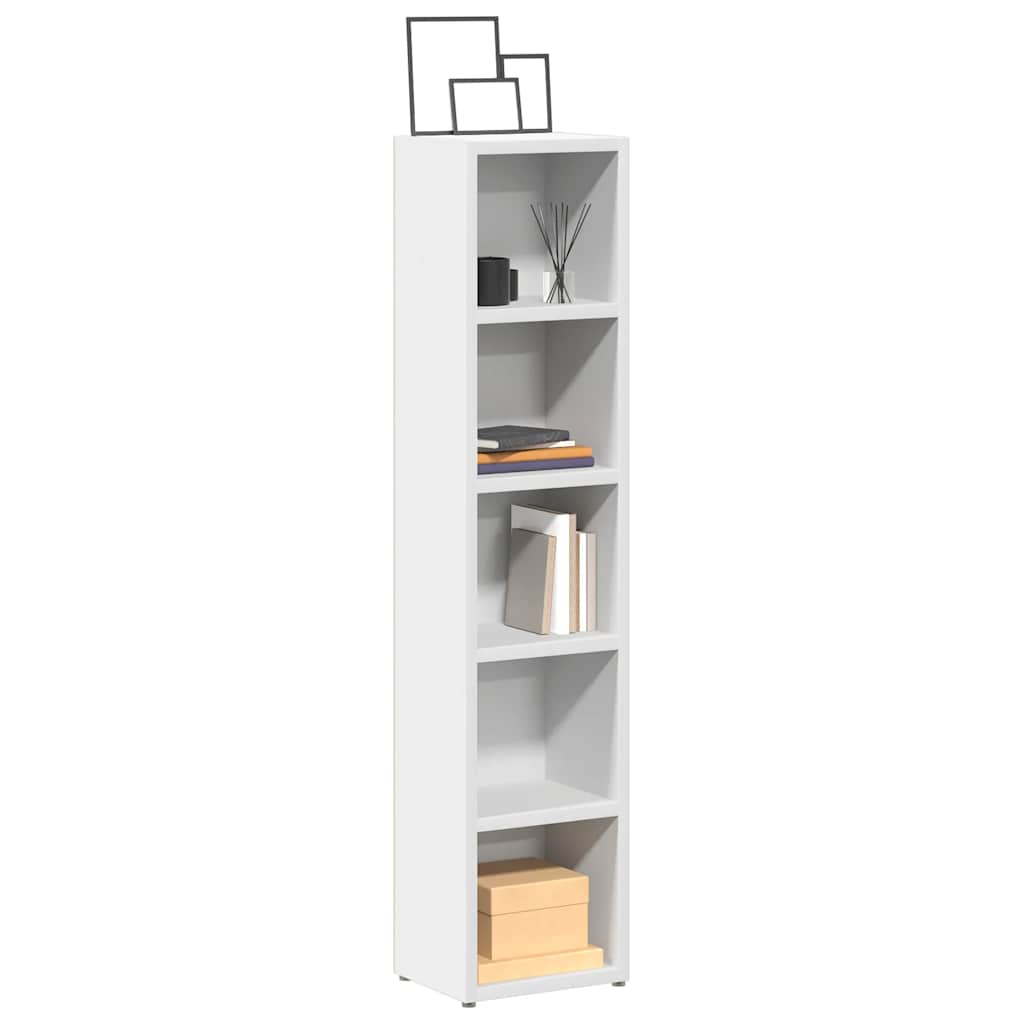 cd-reoler 2 stk. 21x16x93,5 cm konstrueret træ hvid