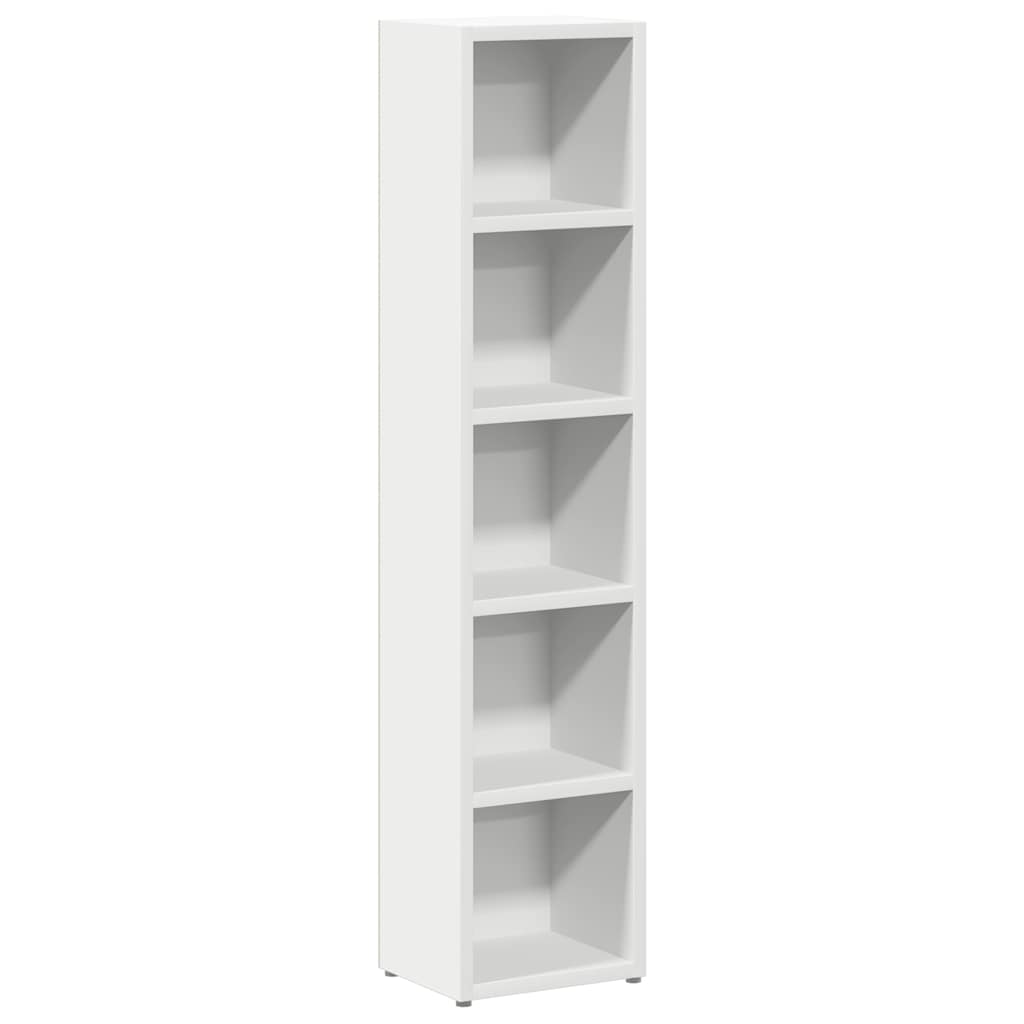 cd-reoler 2 stk. 21x16x93,5 cm konstrueret træ hvid