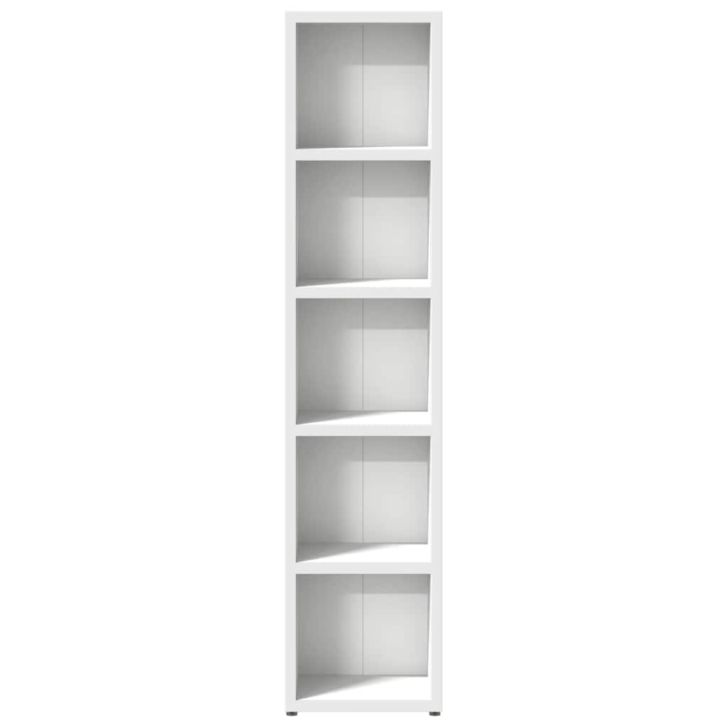 cd-reoler 2 stk. 21x16x93,5 cm konstrueret træ hvid