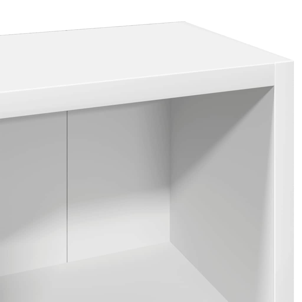 cd-reoler 2 stk. 21x16x93,5 cm konstrueret træ hvid