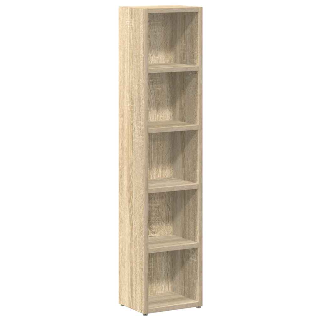 CD-reoler 2 stk. 21x16x93,5 cm spånplade sonoma-eg