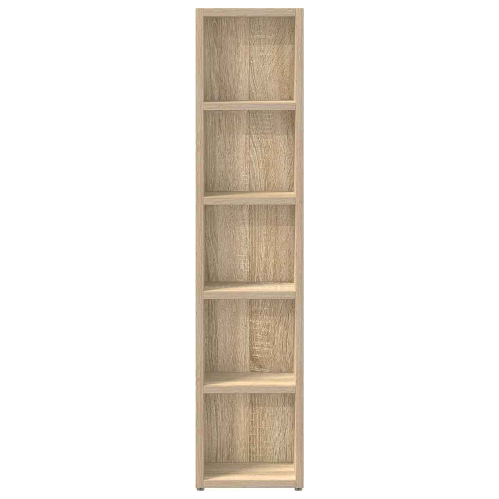 CD-reoler 2 stk. 21x16x93,5 cm spånplade sonoma-eg