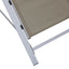 liggestole 2 stk. med bord aluminium gråbrun