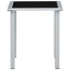 liggestole 2 stk. med bord aluminium gråbrun