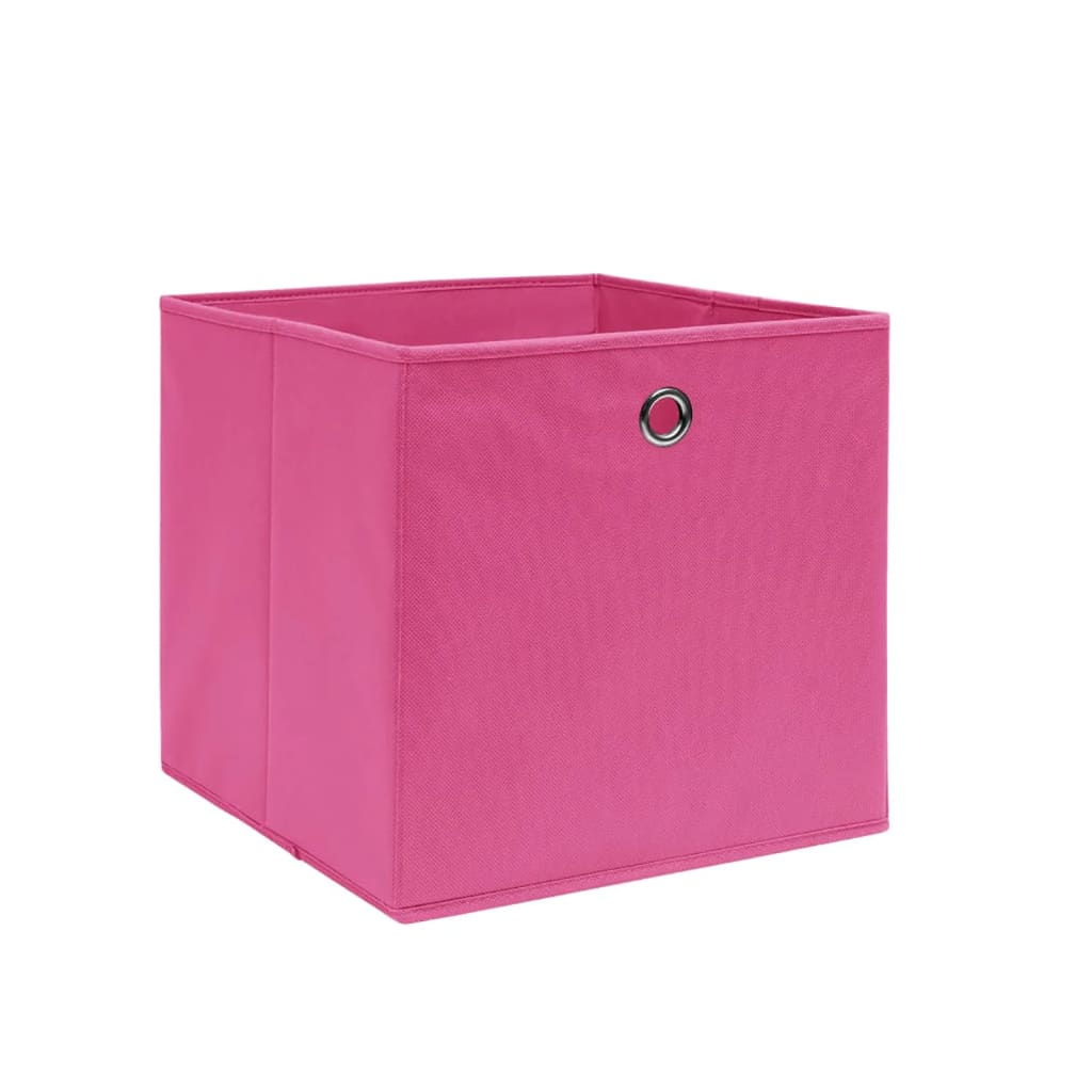 opbevaringskasser 4 stk. ikke-vævet stof 28x28x28 cm pink