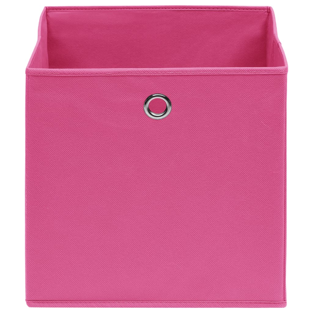 opbevaringskasser 4 stk. ikke-vævet stof 28x28x28 cm pink