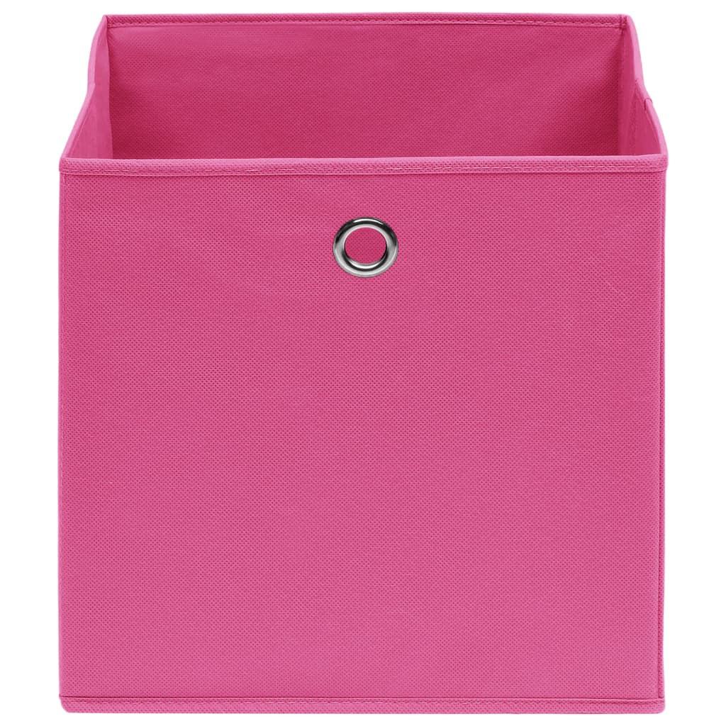 opbevaringskasser 10 stk. ikke-vævet stof 28x28x28 cm pink