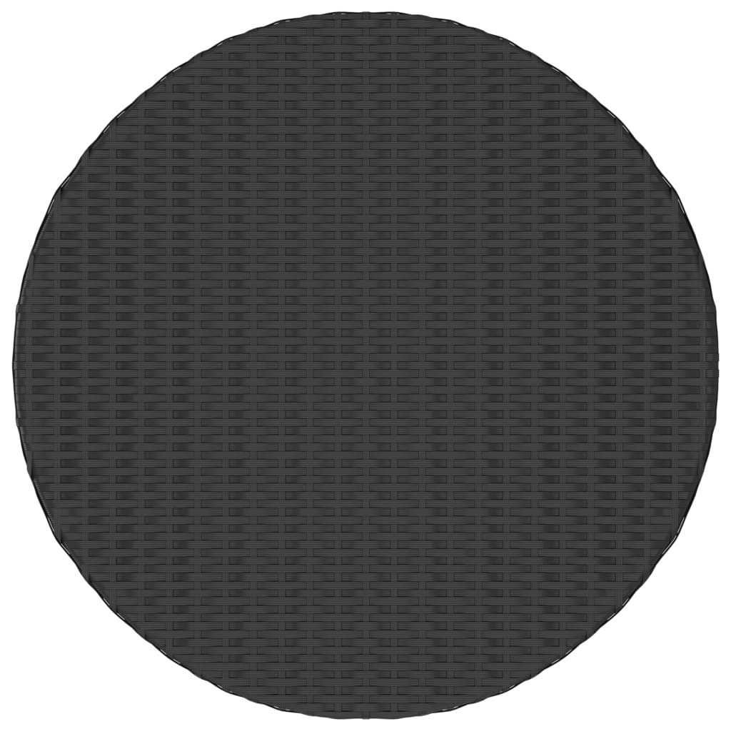 havebord 70x70x73 cm polyrattan sort