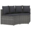 sofasæt til haven 2 dele med hynder polyrattan grå