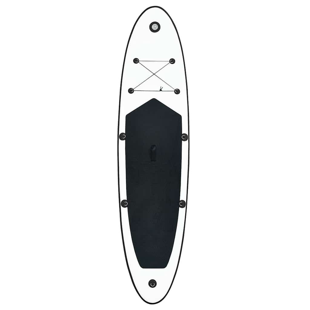 oppusteligt paddleboardsæt sort og hvid