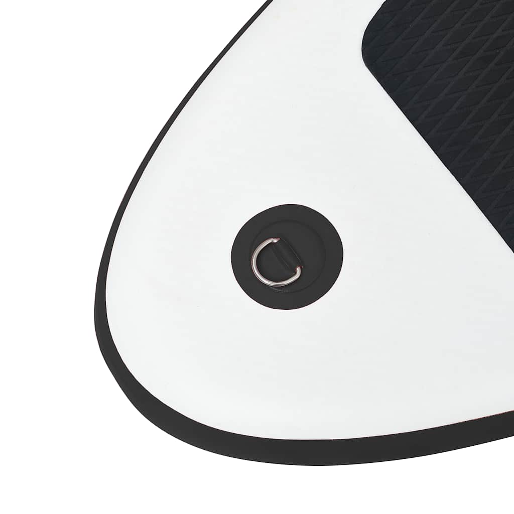 oppusteligt paddleboard med sejl sort og hvid