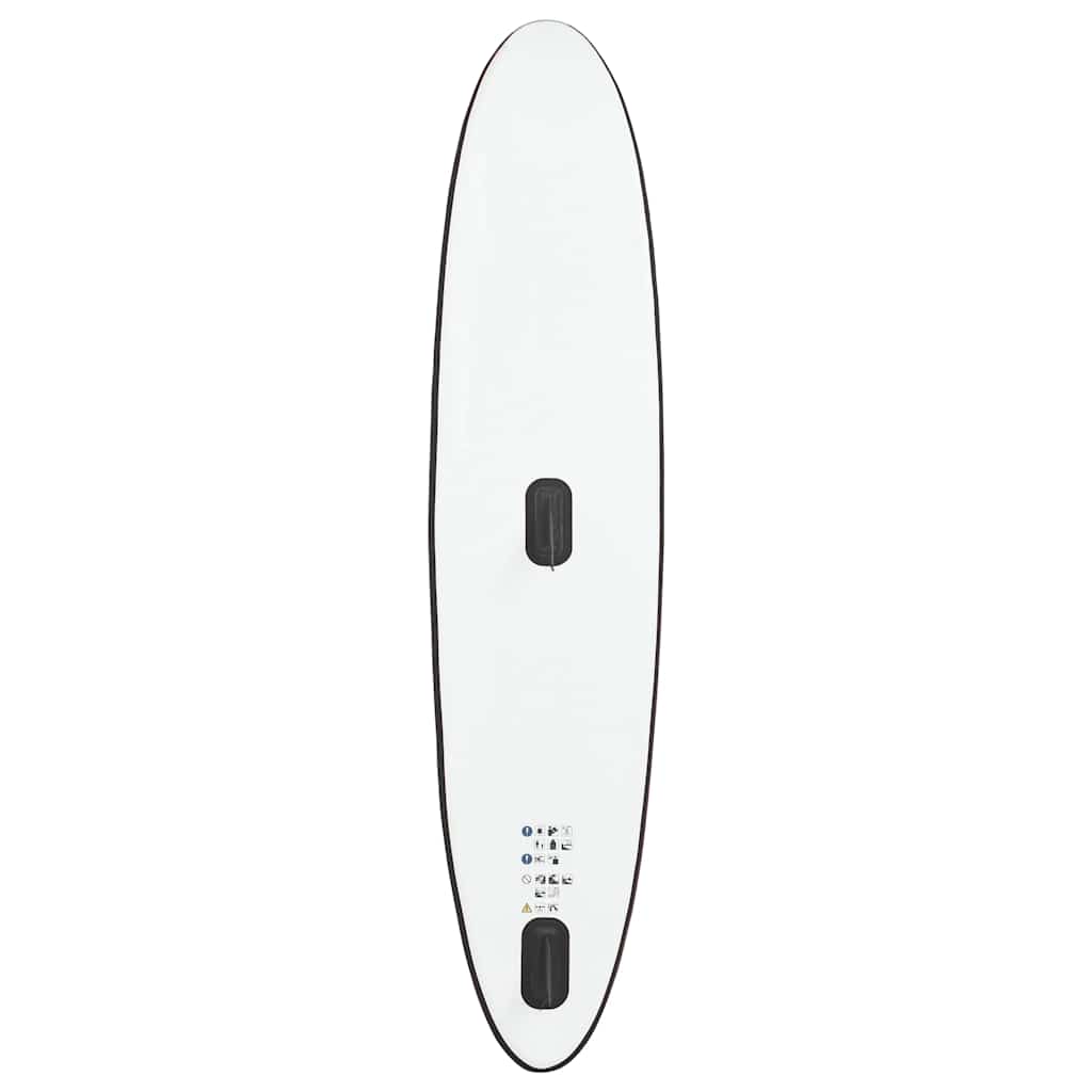 oppusteligt paddleboard med sejl sort og hvid