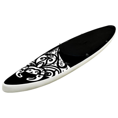 oppusteligt paddleboardsæt 305x76x15 cm sort
