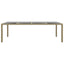 havebord med glasplade polyrattan beige