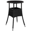 havebord Ø60x75 cm hærdet glas og polyrattan sort