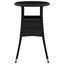 havebord Ø60x75 cm hærdet glas og polyrattan sort