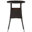 havebord Ø60x75 cm hærdet glas og polyrattan brun