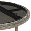 havebord Ø60x75 cm hærdet glas og polyrattan grå