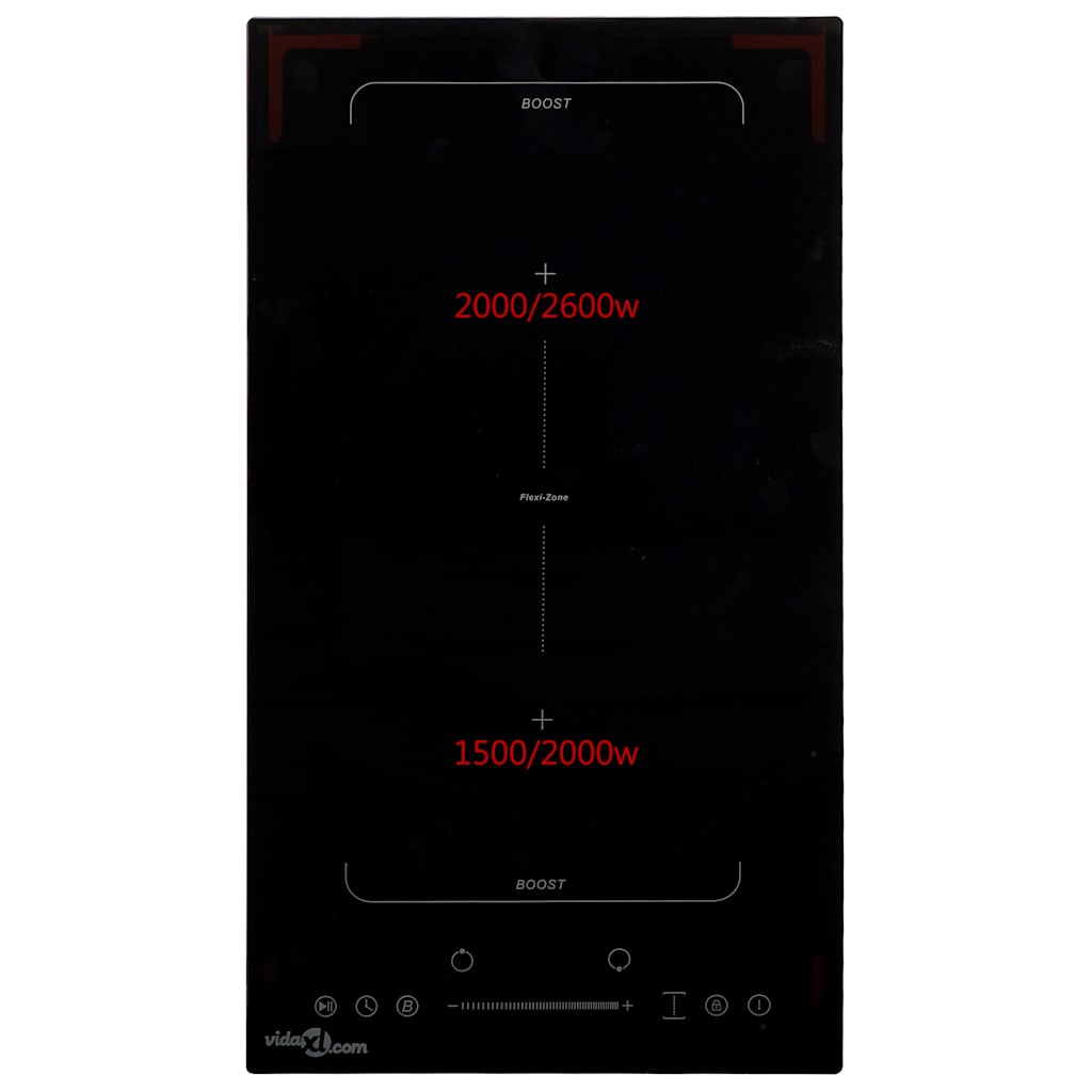 Flexizone induktionskogeplade 2 brændere Touch 3500 W glas