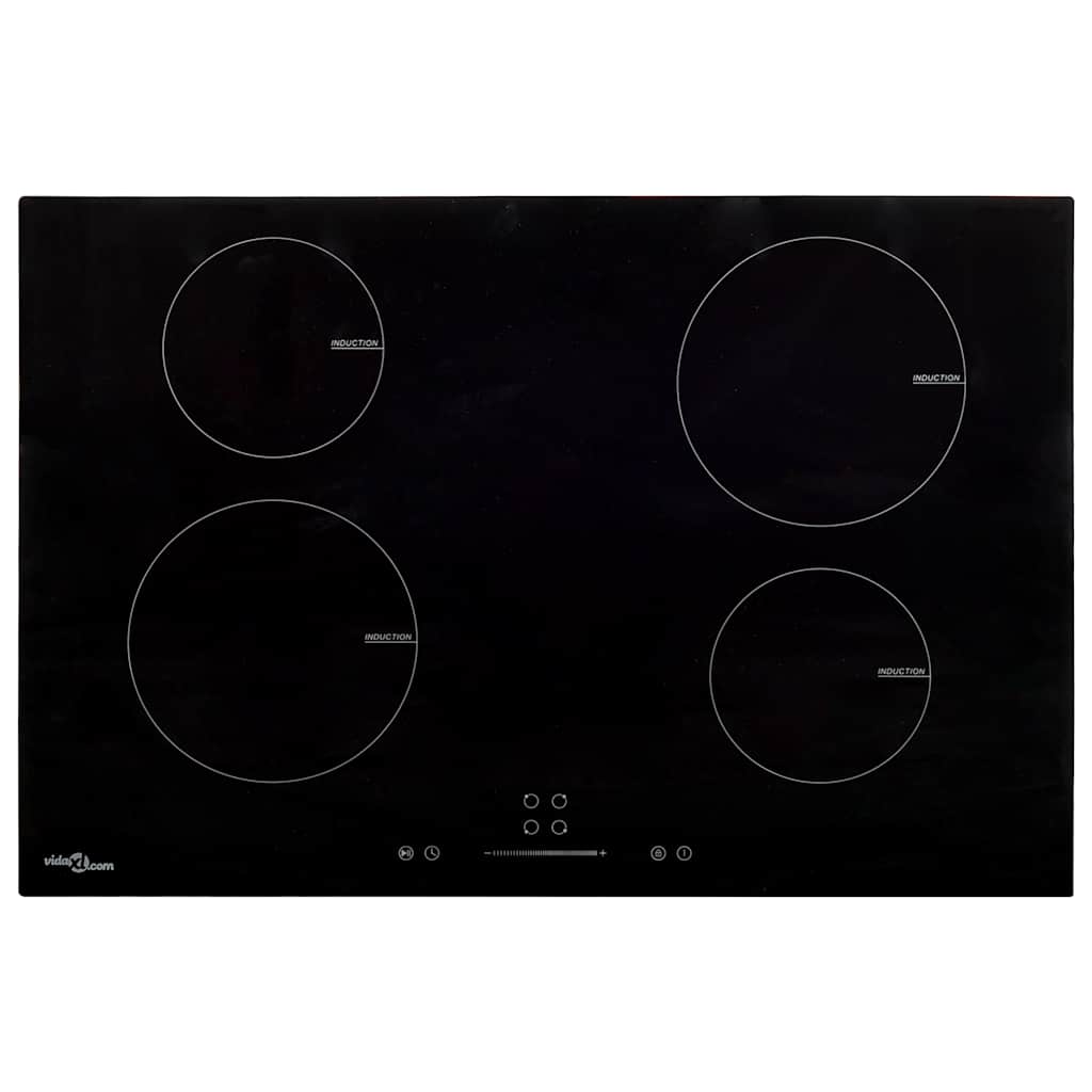 induktionskogeplade med 4 zoner Touch Control 7000 W 77 cm glas