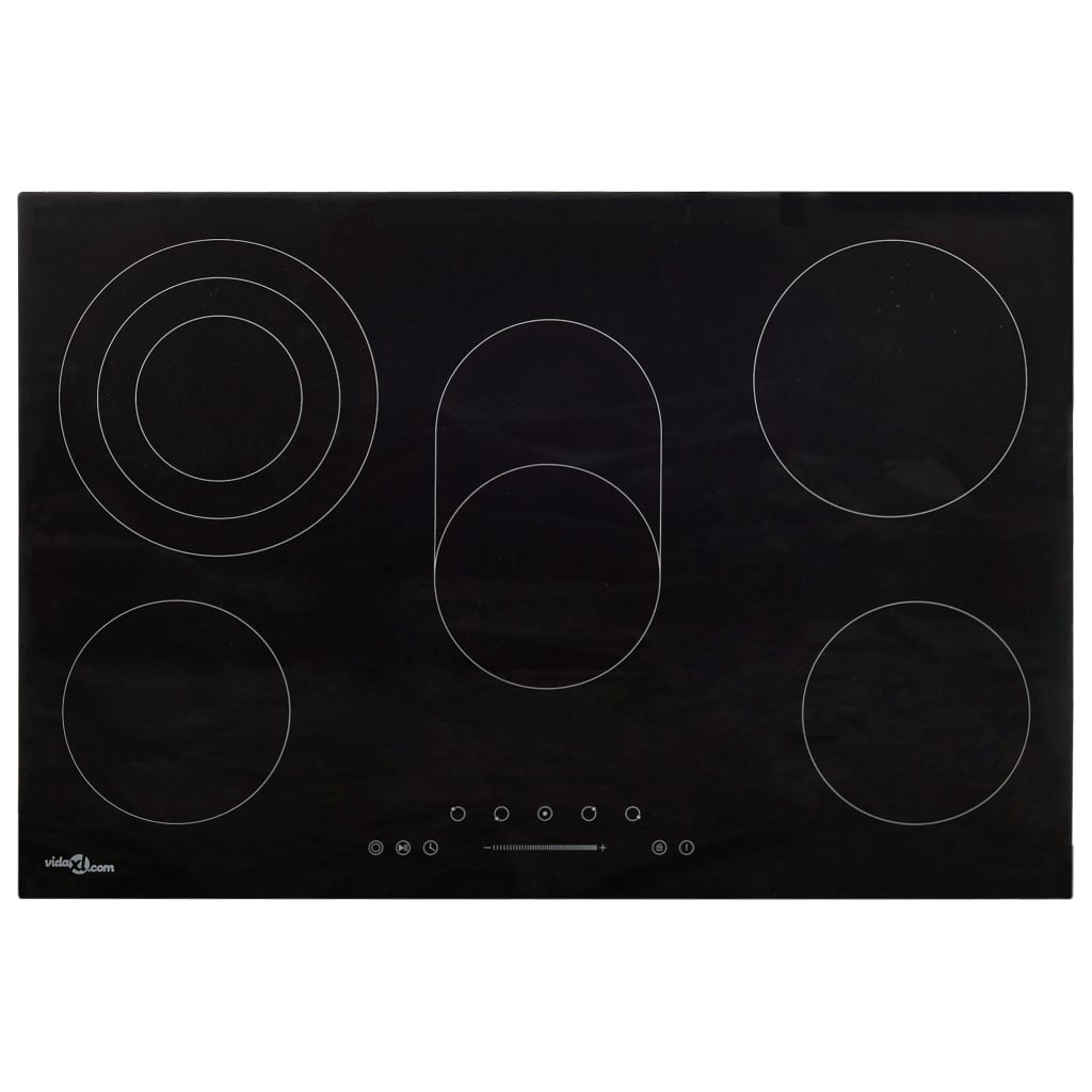 keramisk kogeplade med 5 brændere Touch Control 8500 W 90 cm