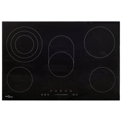 keramisk kogeplade med 5 brændere Touch Control 8500 W 90 cm