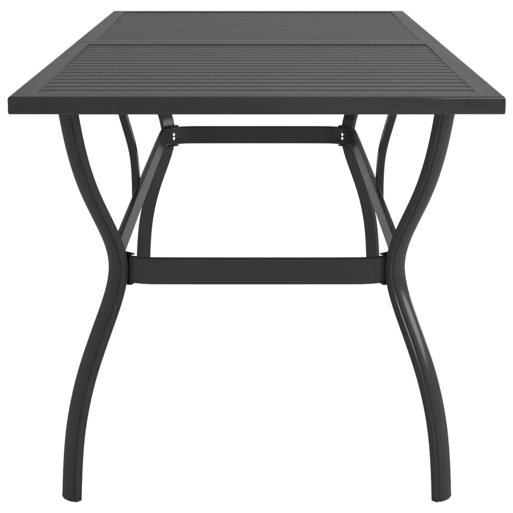 havebord 190x80x72 cm stål antracitgrå