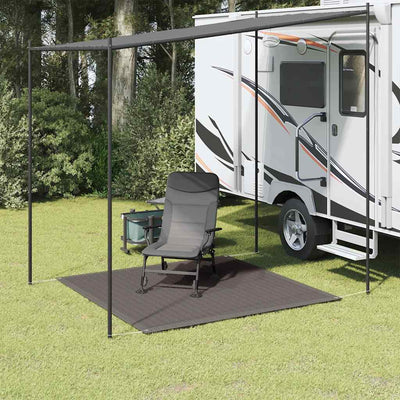 telttæppe 250x250 cm HDPE antracitgrå