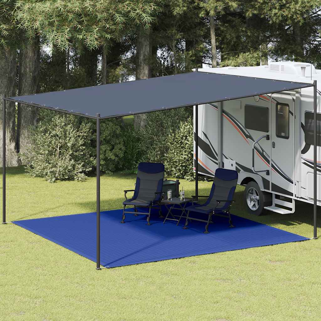 telttæppe 400x400 cm HDPE blå