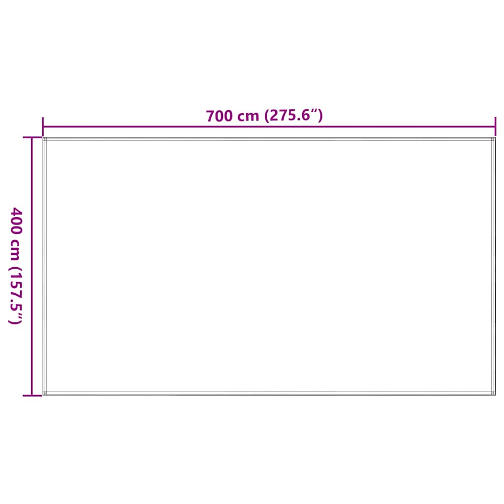 telttæppe 400x700 cm HDPE gråbrun