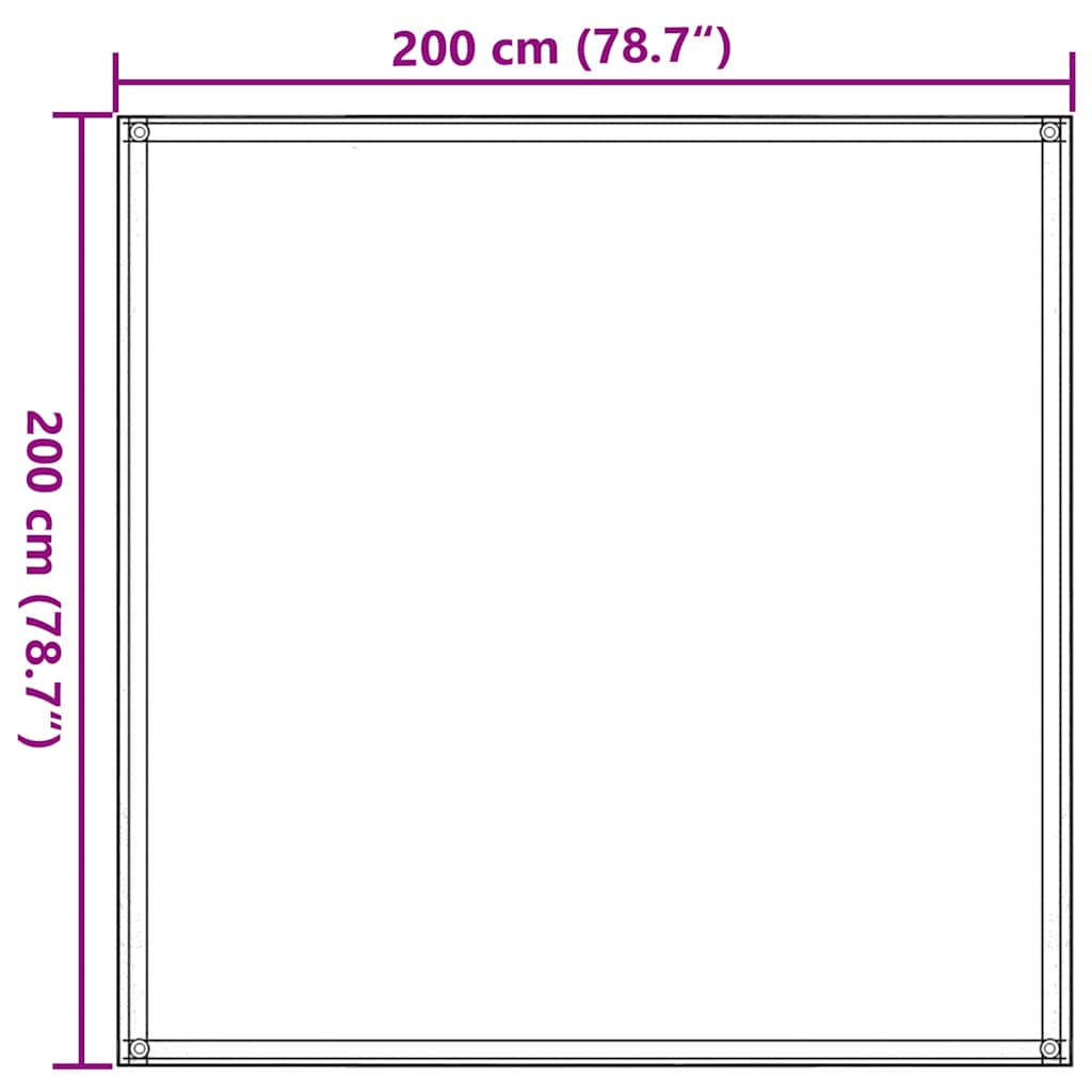 telttæppe 200x200 cm beige