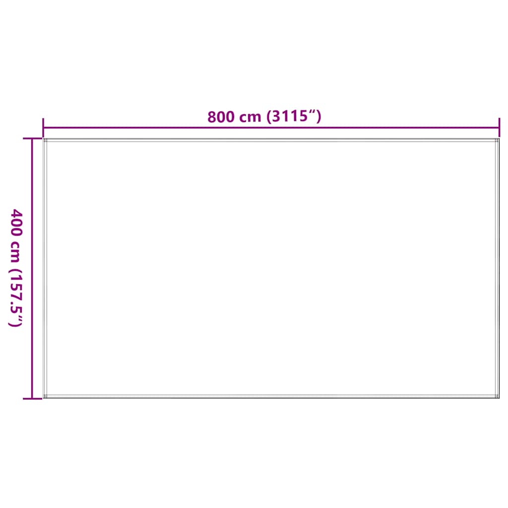 telttæppe 400x800 cm HDPE beige