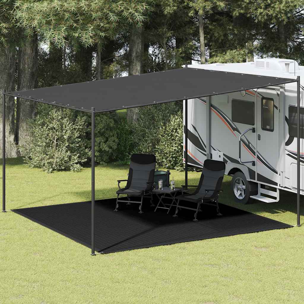 telttæppe 400x400 cm HDPE sort