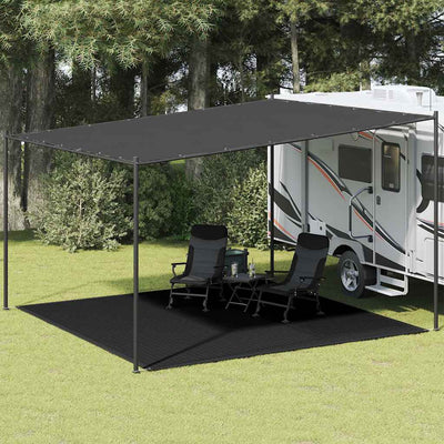 telttæppe 400x400 cm HDPE sort