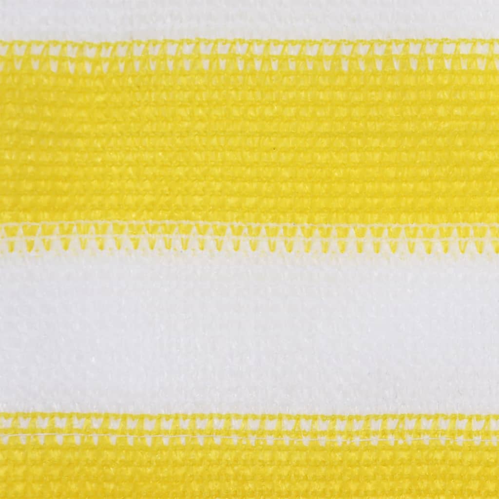 altanafskærmning 120x500 cm HDPE gul og hvid
