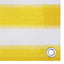 altanafskærmning 120x500 cm HDPE gul og hvid