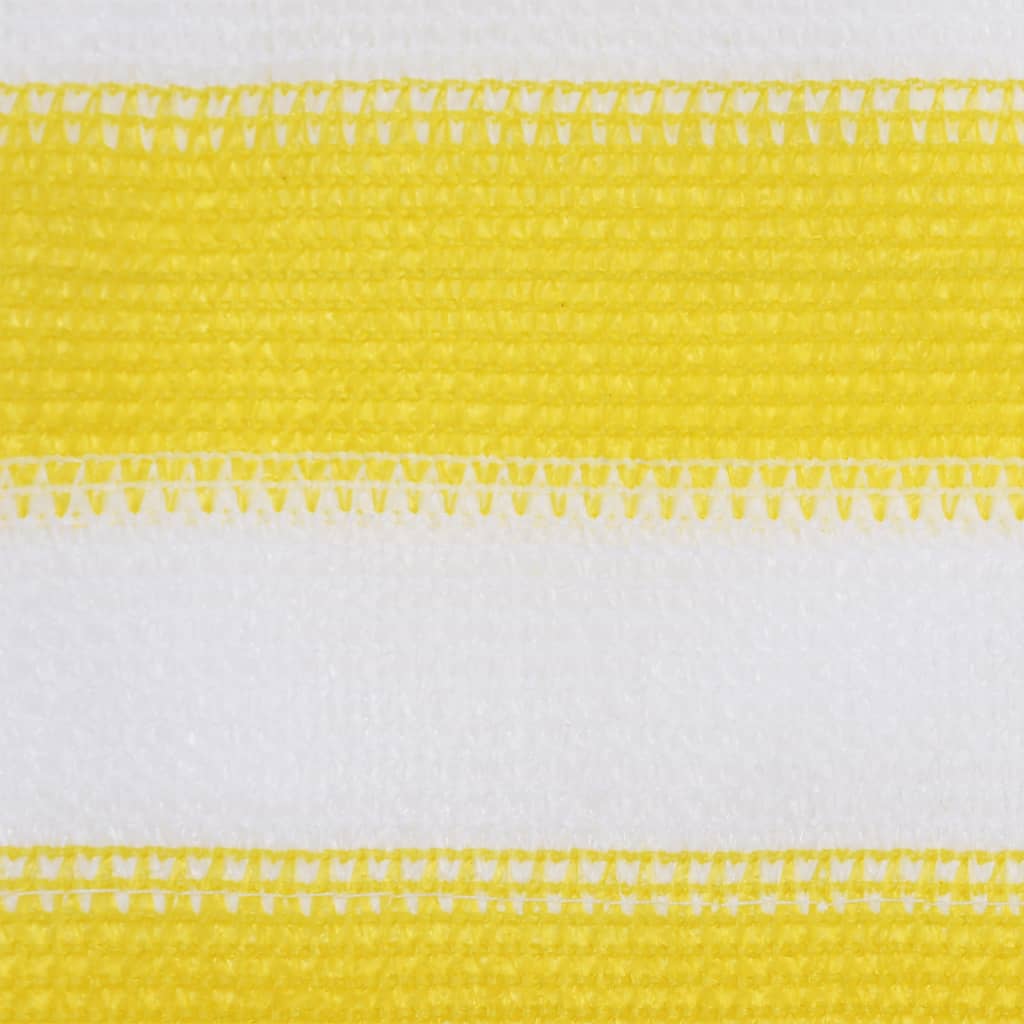 altanafskærmning 120x600 cm HDPE gul og hvid