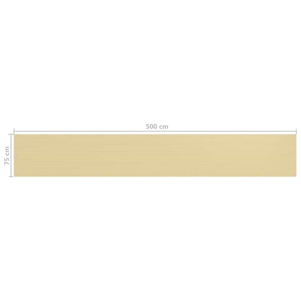 altanafskærmning 75x500 cm HDPE beige