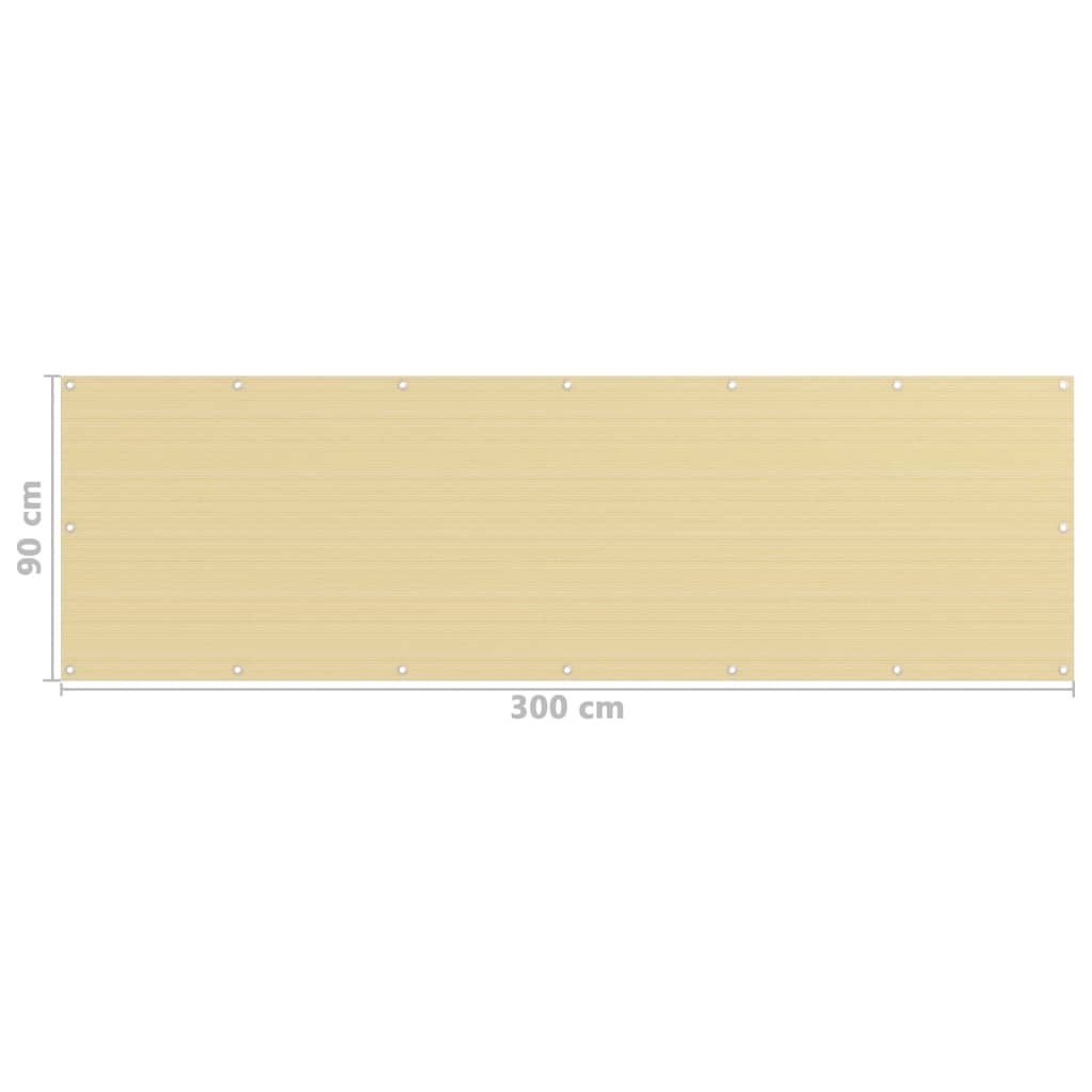 altanafskærmning 90x300 cm HDPE beige