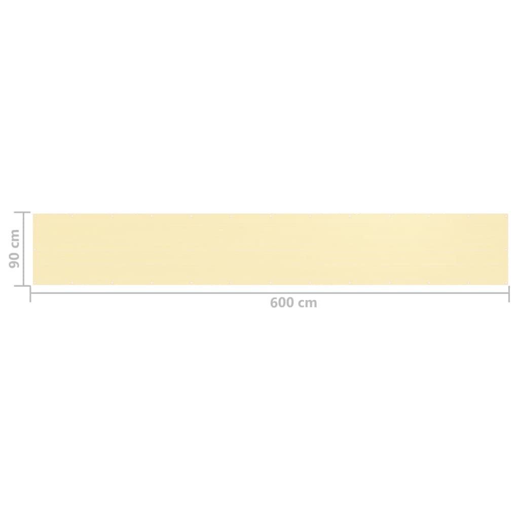 altanafskærmning 90x600 cm HDPE beige