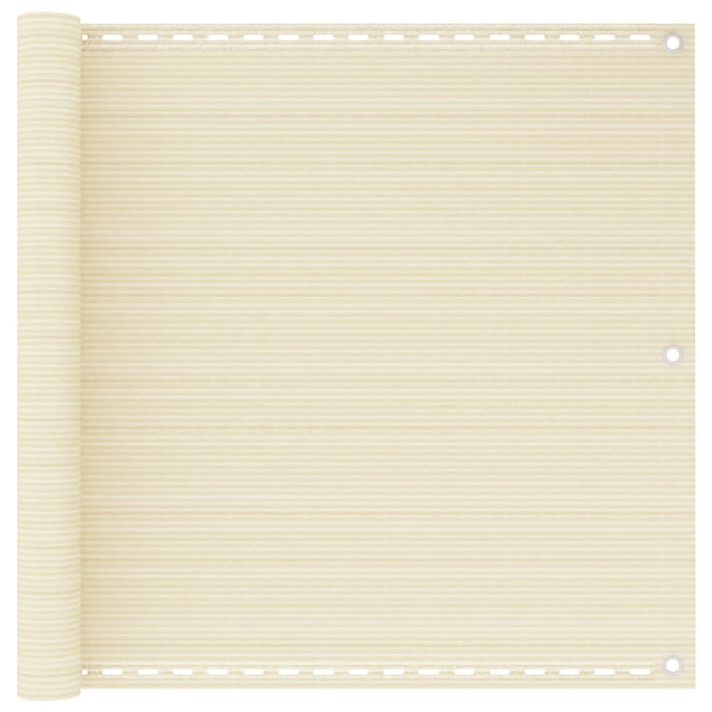 altanafskærmning 90x600 cm HDPE cremefarvet